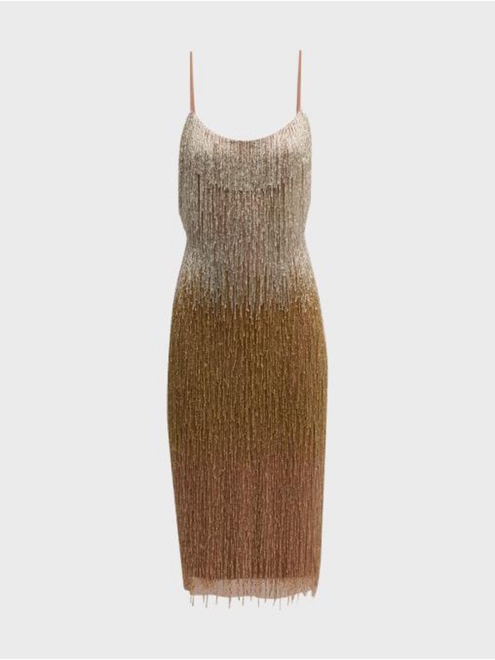 Liv Foster - Sleeveless Ombré Bead-Fringe Midi Dress